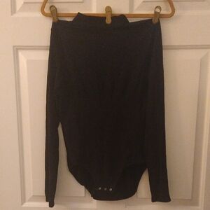 Yummie by Heather Thomson Black Long Sleeve Bodysuit